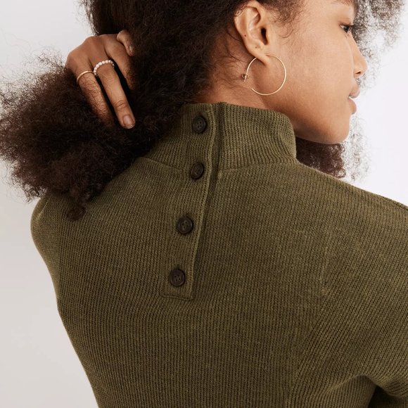 NWOT Madewell Mockneck Button-back Top - Picture 3 of 12